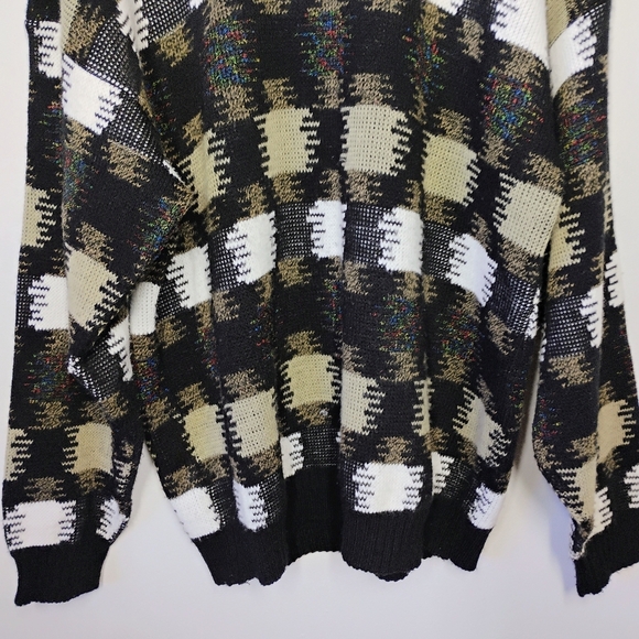 Vintage Protege Knit Crewneck Grandpa Sweater Geometric Men's Size Large - Picture 2 of 12